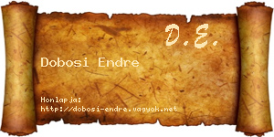 Dobosi Endre névjegykártya